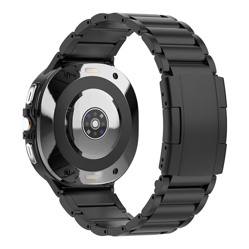 Watch Band For Xiaomi Redmi Watch 6  /  5  /  4  /  Smart Band 9 Pro  /  8 Pro 3-Bead Turtle Back Buckle Titanium Alloy Strap - Black