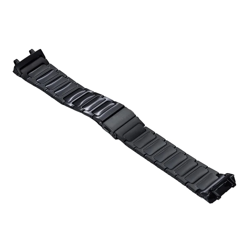 Für Huami Amazfit T-Rex Pro Ersatzarmband H-Link Edelstahl-Armband - Schwarz