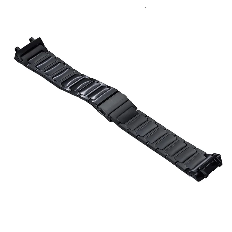 For Huami Amazfit T-Rex 2 Replacement Strap H-Link Stainless Steel Watch Band - Black