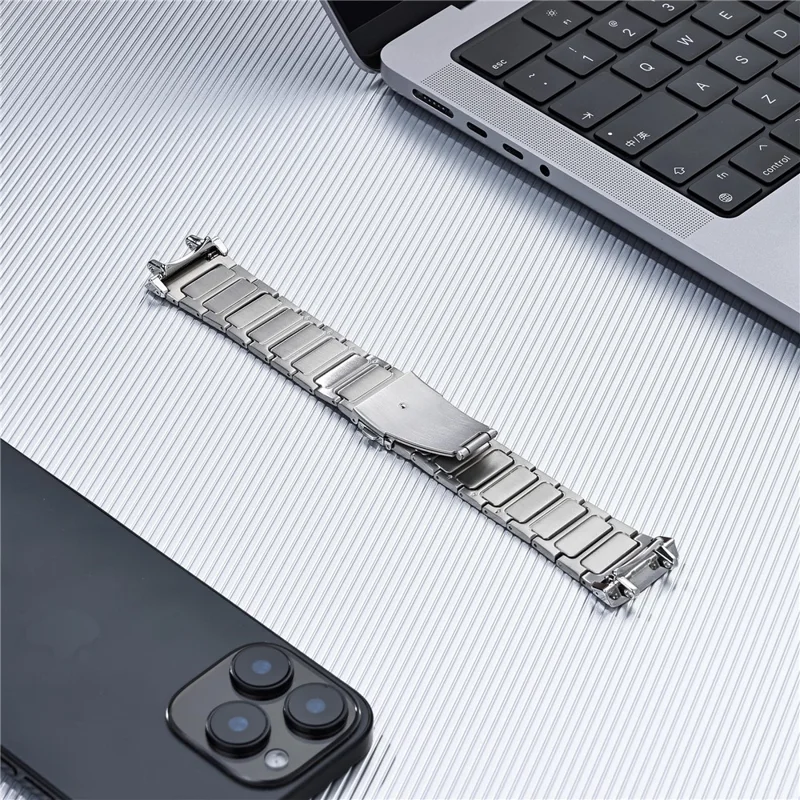 Correa de Repuesto de Aleación de Titanio para Huami Amazfit T-Rex 3, Pulsera - Plata