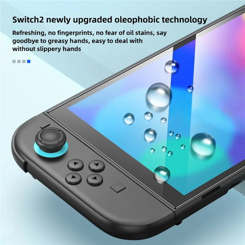 2 pièces pour protecteur d'écran Nintendo Switch 2 anti-empreintes HD 9H en verre trempé résistant aux chocs avec cadre d'alignement