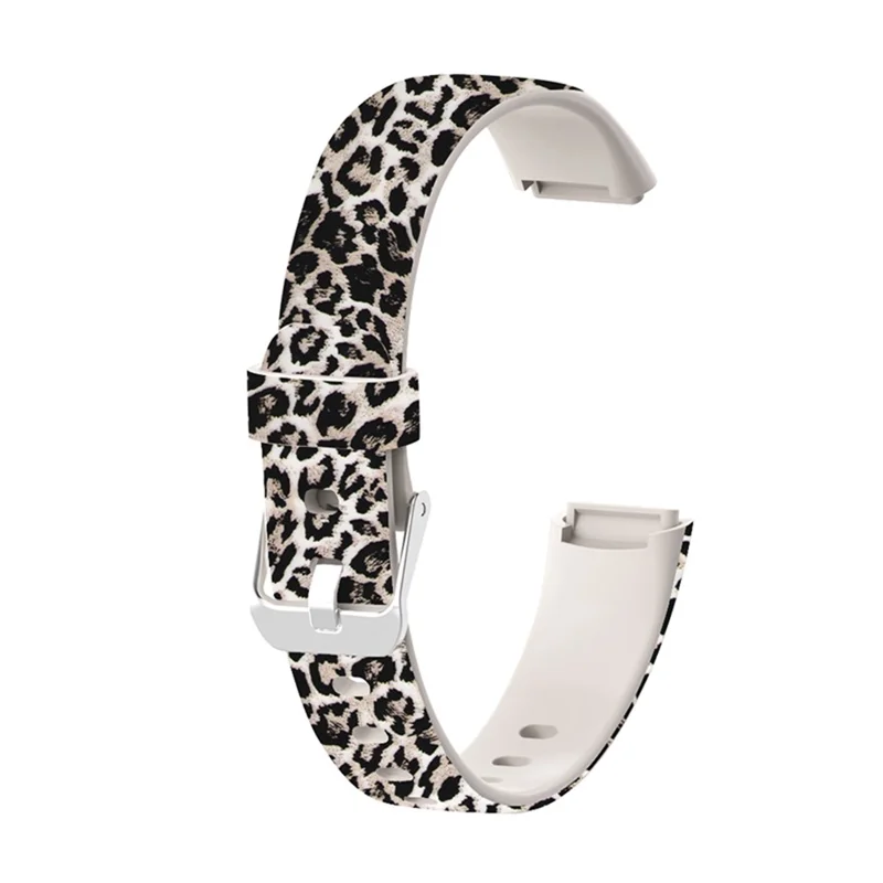 Stylish Bedrucktes Silikon -uhren -band -ersatzhandgelenksgurt Für Fitbit Luxe, Größe: l. - Brauner Leopardendruck