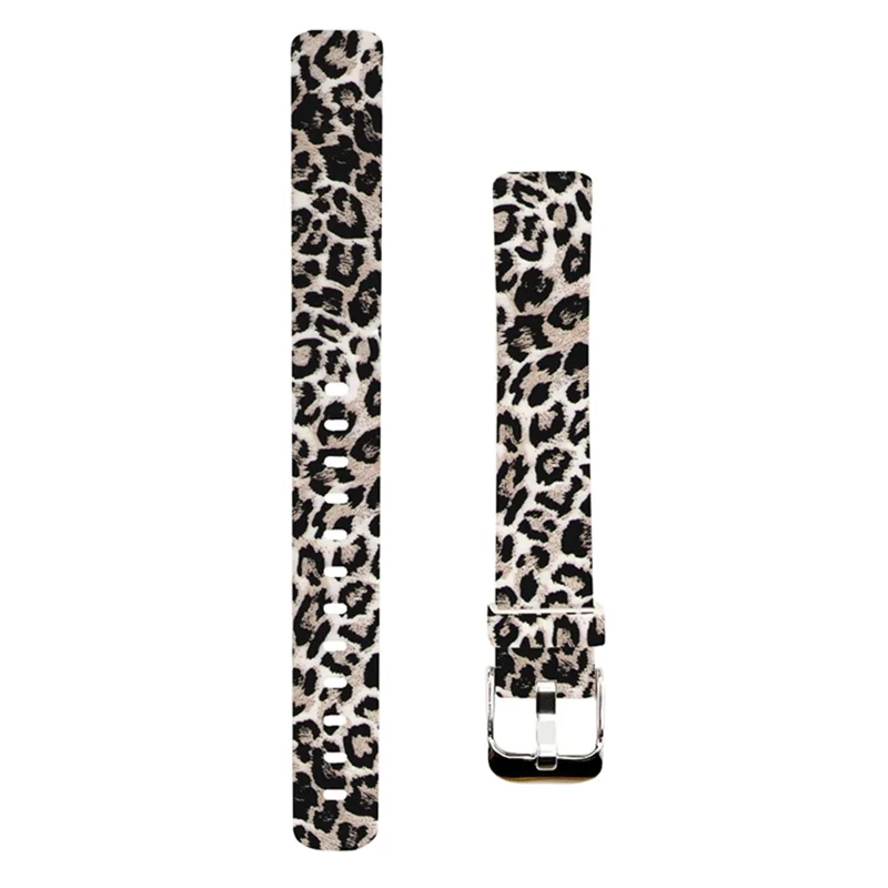 Stylish Bedrucktes Silikon -uhren -band -ersatzhandgelenksgurt Für Fitbit Luxe, Größe: l. - Brauner Leopardendruck