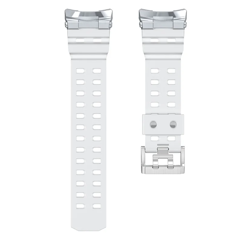 Pulseira Respirável com Duplo Furo para Samsung Galaxy Watch8 Classic 46 mm / Watch8 40 mm / 44 mm, Pulseira em Silicone - Branco