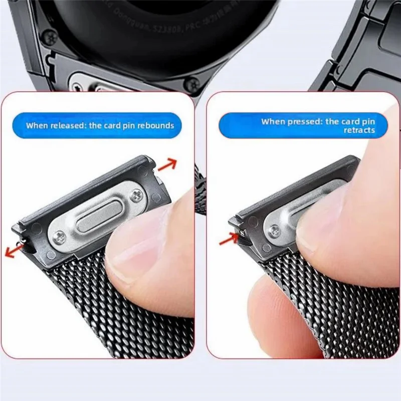 22mm Titanium Alloy Watch Band for Huawei Watch GT 6  /  6 Pro  /  5  /  5 Pro  /  4  /  3  /  2 46mm Quick Release Button Replacement Strap - Grey