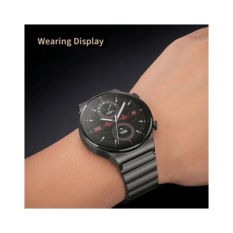 22mm Titanium Alloy Watch Band for Huawei Watch GT 6  /  6 Pro  /  5  /  5 Pro  /  4  /  3  /  2 46mm Quick Release Button Replacement Strap - Grey