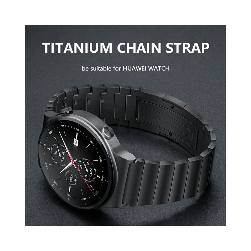 22mm Titanium Alloy Watch Band for Huawei Watch GT 6  /  6 Pro  /  5  /  5 Pro  /  4  /  3  /  2 46mm Quick Release Button Replacement Strap - Grey