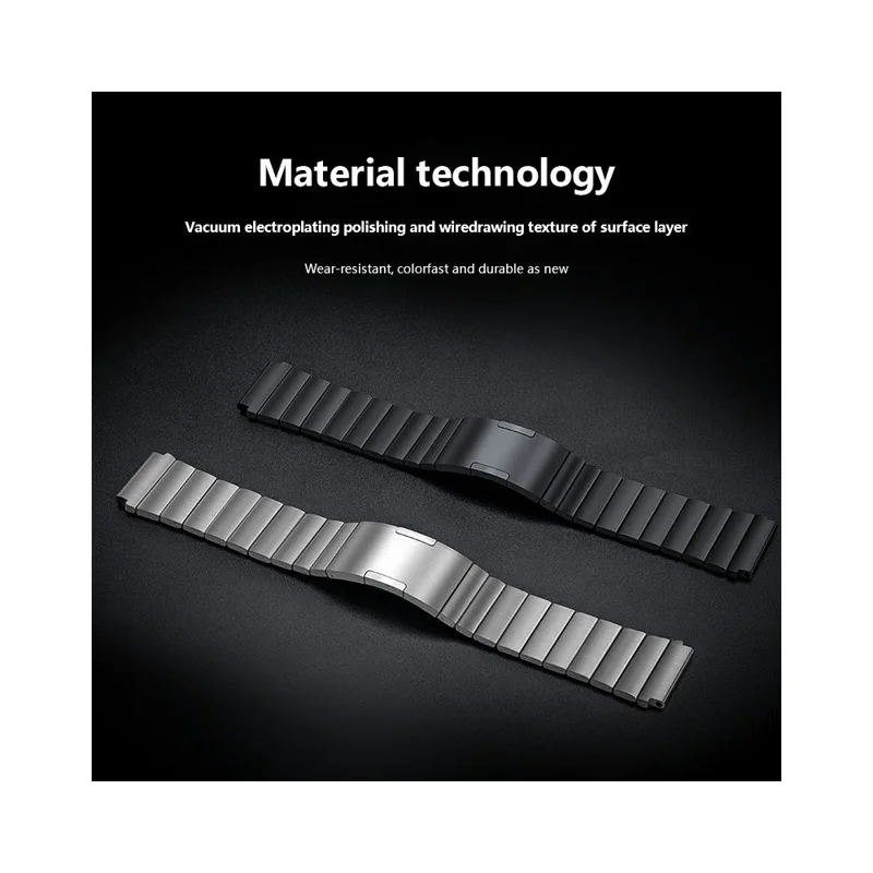 22mm Titanium Alloy Watch Band for Huawei Watch GT 6  /  6 Pro  /  5  /  5 Pro  /  4  /  3  /  2 46mm Quick Release Button Replacement Strap - Grey