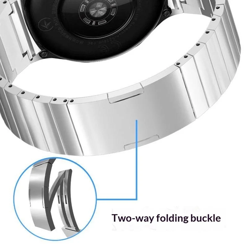 Stainless Steel Watch Band for Huawei Watch GT 6 46mm One-Bead Detachable Bracelet Strap - Silver