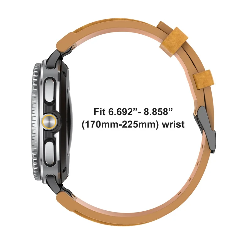 Crazy Horse Texture PU Watch Band for Samsung Galaxy Watch8 Classic 46mm / 8 44mm 40mm Retro Style Replacement Strap - Brown