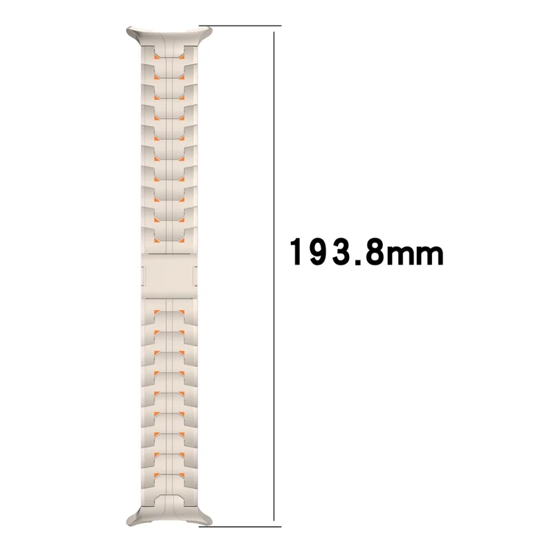 Watch Band for Samsung Galaxy Watch Ultra (2025) 47mm  /  Ultra 47mm Titanium Alloy Replacement Strap - Titanium+Orange
