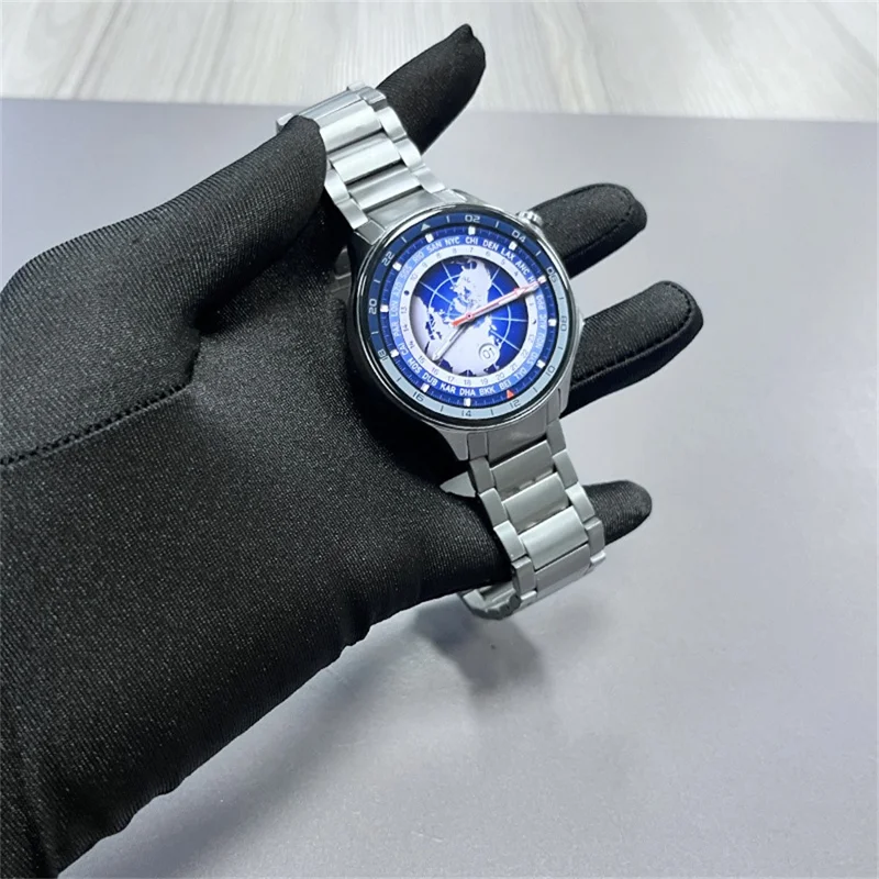 For Oppo Watch X  /  X2 Watch Band Titanium Alloy 3-Bead Wrist Strap - Silver