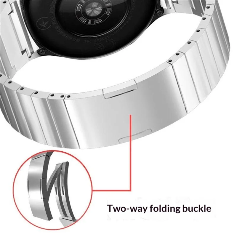 For Oppo Watch X  /  X2 Wrist Band Titanium Alloy 1-Bead Watch Strap with Folding Clasp - Silver