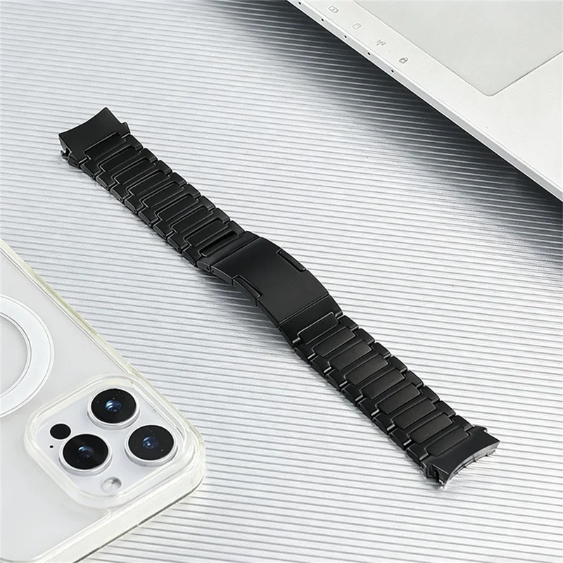 For Huawei Watch GT 6 46mm Watch Band Quick Release Detachable Titanium Alloy Strap with Folding Clasp - Black