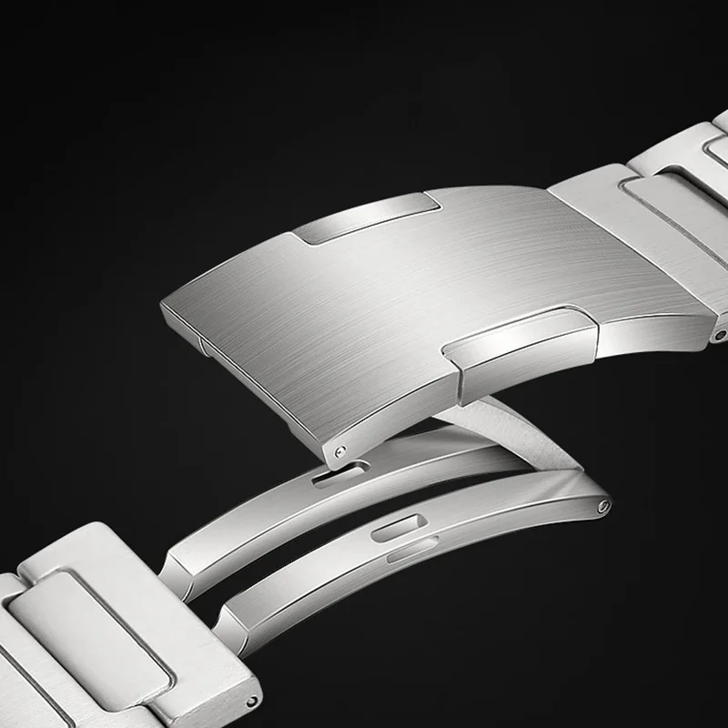 For Huawei Watch GT 6 46mm Watch Band Quick Release Detachable Titanium Alloy Strap with Folding Clasp - Black