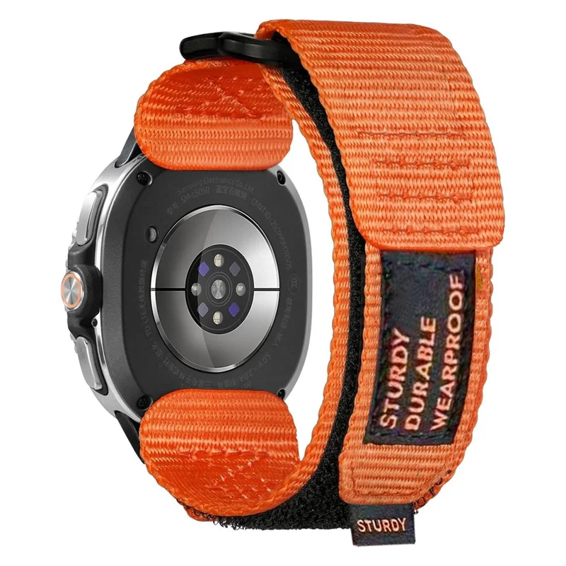 Woven Nylon Sport Band For Samsung Galaxy Watch Ultra2 / Watch Ultra (2025) 47mm / Watch Ultra 47mm Quick Release Adjustable Strap - Orange