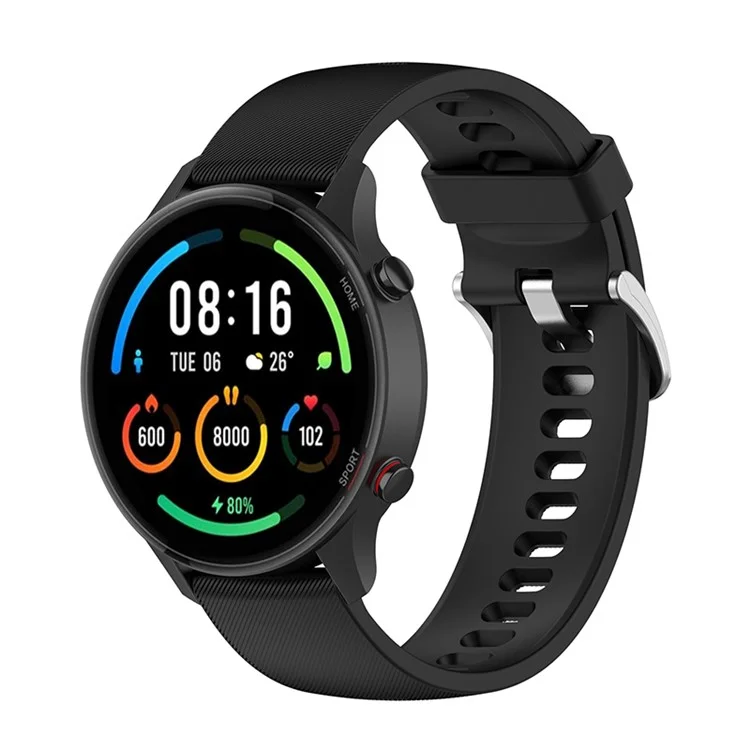 Smart Watch Strap Replacement Silicone Wrist Band for Xiaomi Mi Watch Color Sports - Black