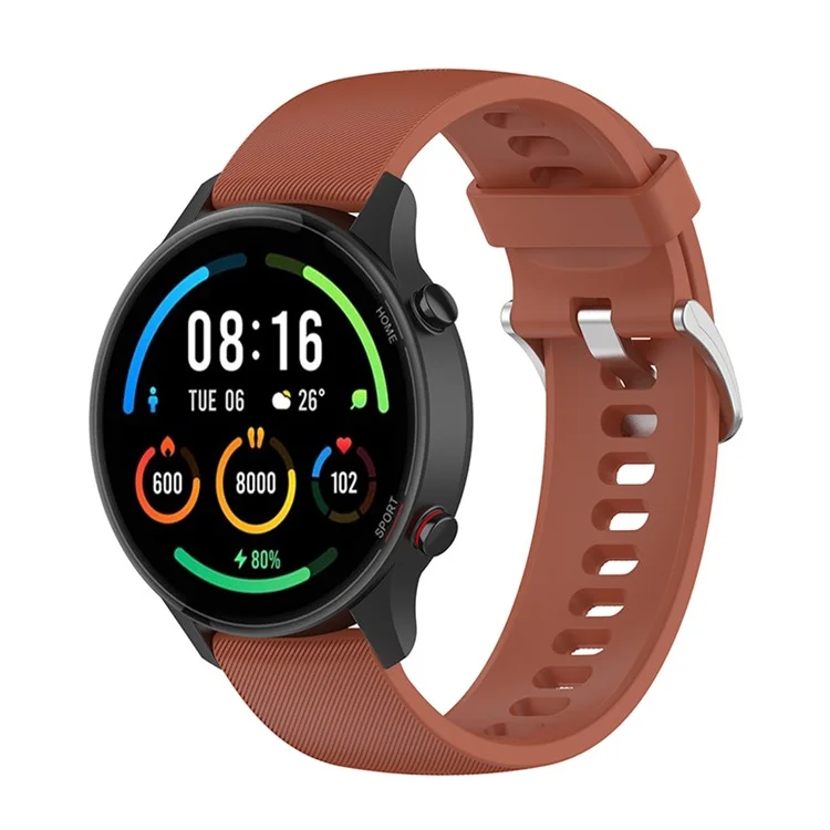 Smart Watch Strap Replacement Silicone Wrist Band for Xiaomi Mi Watch Color Sports - Brown