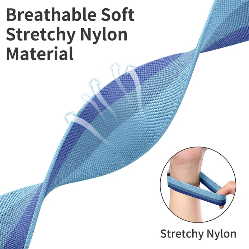 Correa para Samsung Galaxy Watch7 44mm / 40mm, correa rápida de nailon con botón de liberación, textura de sarga, cierre magnético de plástico - morado degradado