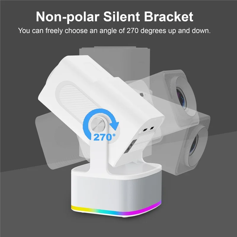 HCS350 PLUS 1080P 450 ANSI Projecteur Portable Android 11 avec Haut-parleur, Microphone et Manette de Jeu - Prise US