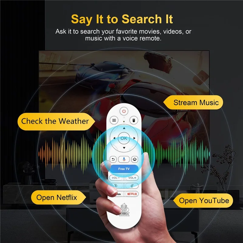 HCS350 PLUS 1080P 450 ANSI Projecteur Portable Android 11 avec Haut-parleur, Microphone et Manette de Jeu - Prise US