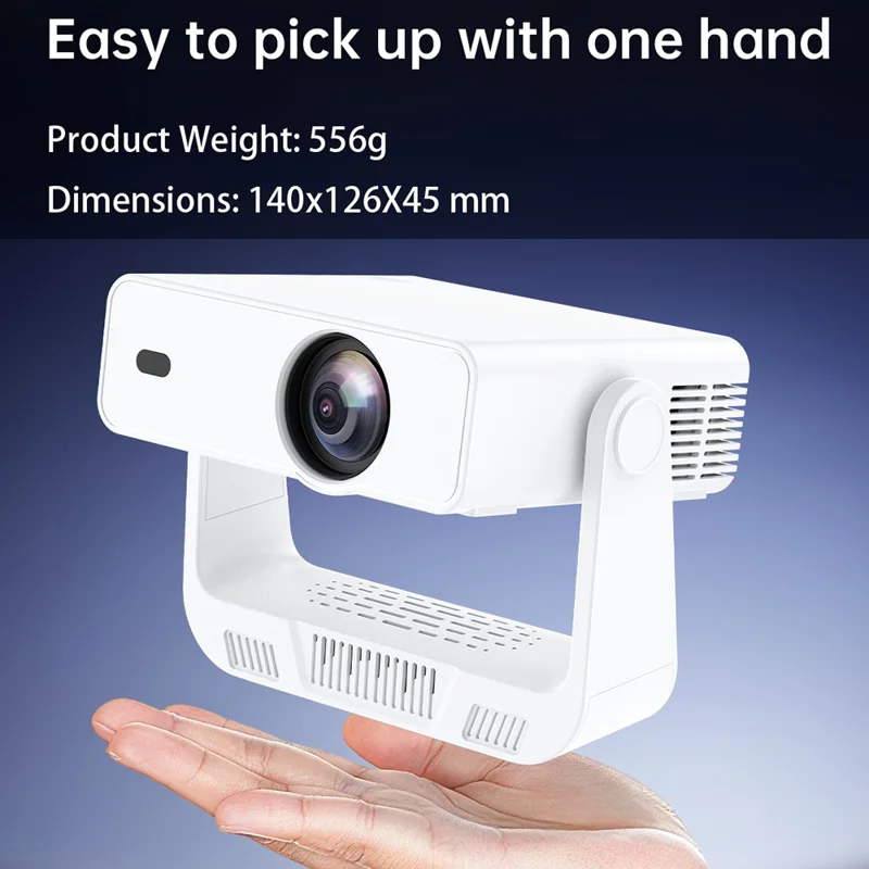 IMC880 Портативный 4K проектор WiFi 6 BT 5.0 200 ANSI люменов Android 14 мини-проектор, 1+8 ГБ — ЕС вилка