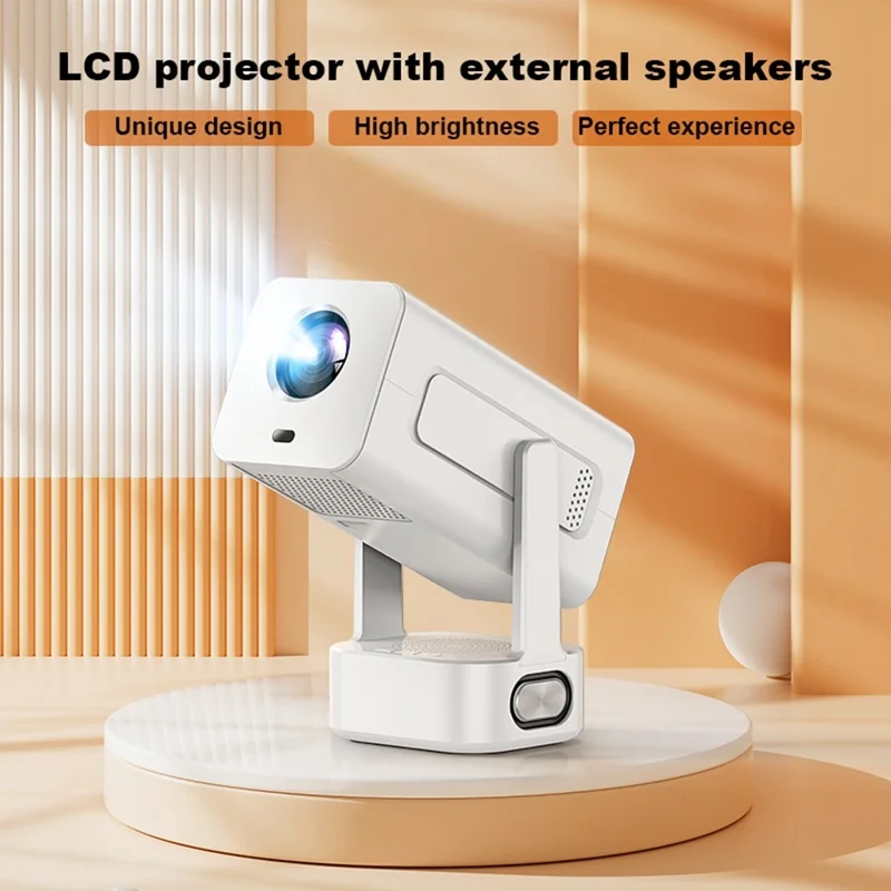 IMC360 LCD Projector 320 ANSI Lumen 1080P WiFi 6 Android 11 1GB+8GB Autofocus Projector for Home Theater, Single Speaker - Black  /  US Plug