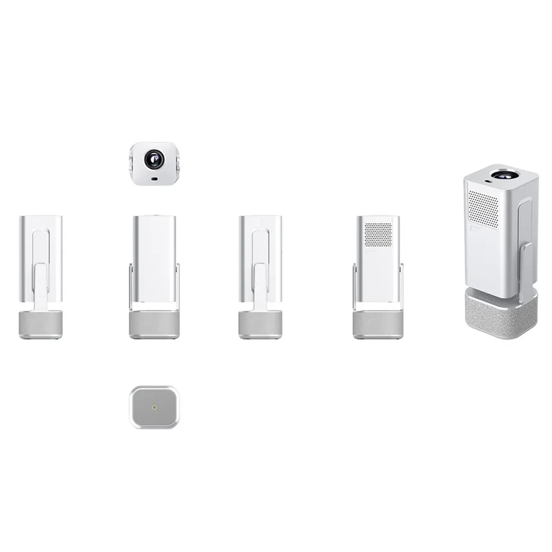 IMC360 1GB+8GB LCD Projector Autofocus 1080P HD WiFi 6 Home Cinema Projector, Dual Speakers, Cloth Coating Base - White  /  EU Plug