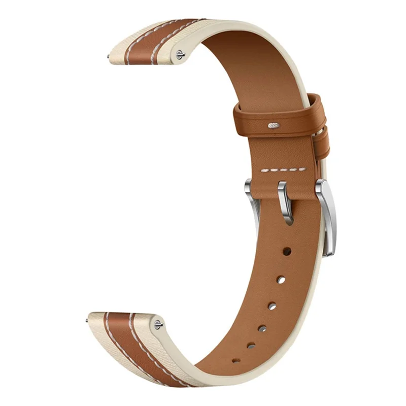 Watch Strap for Huawei Band 10  /  9  /  8 Genuine Cow Leather Replacement Watchband - Brown