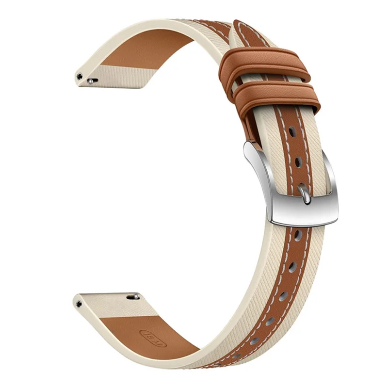 Watch Strap for Huawei Band 10  /  9  /  8 Genuine Cow Leather Replacement Watchband - Brown