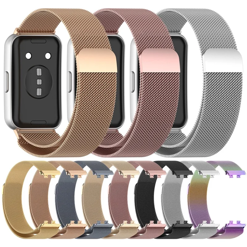 Magnetic Milanese Strap for Huawei Band 11 / 11 Pro / 11 NFC Metal Loop Watch Band - Gold