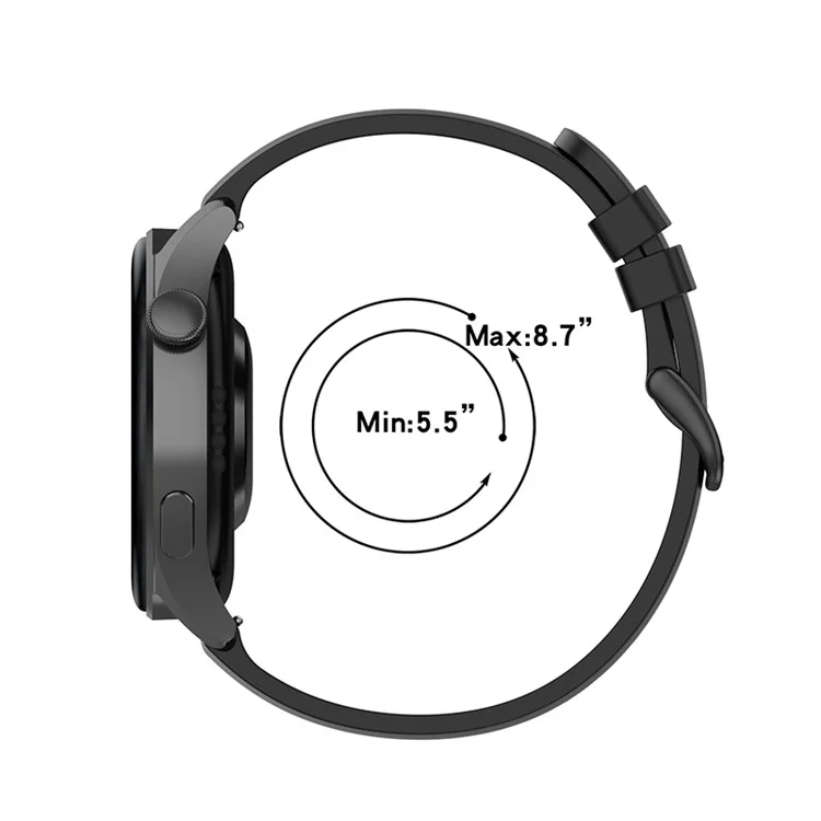 Weicher Silikonarmband Smart Watch Band 22mm für Huawei Watch 3/Watch GT 2 Pro/Watch GT 2e - Schwarz