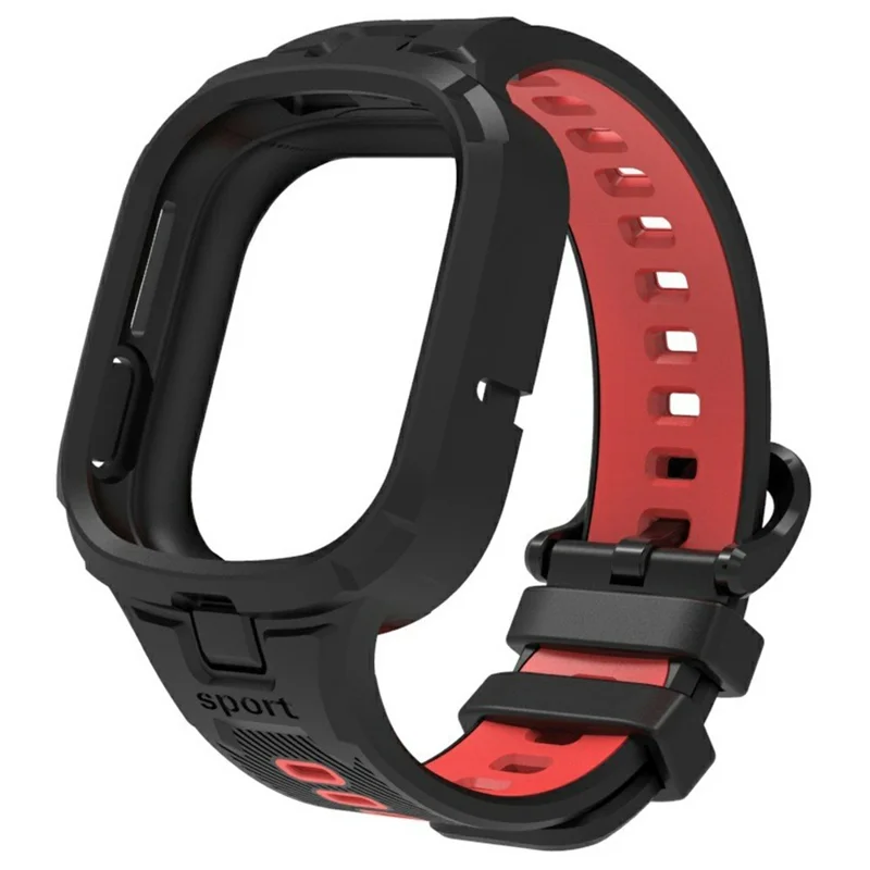 Bracelet TPU de style sport pour Honor Watch 4 avec boîtier de protection - Noir / Rouge