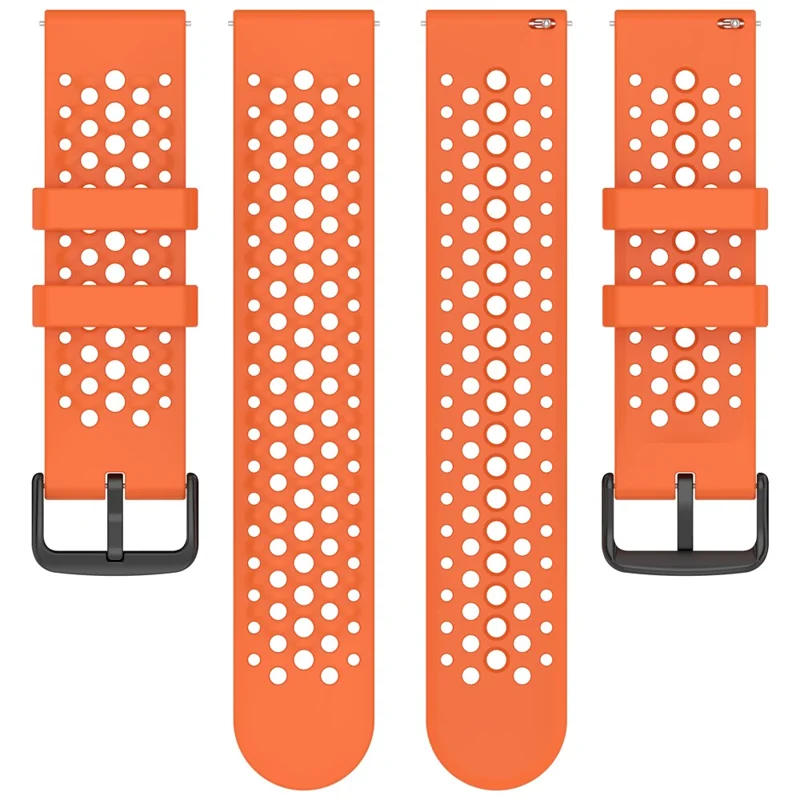 For Huami Amazfit Active Max Silicone Watch Strap Holes Design Breathable Sport Band - Orange