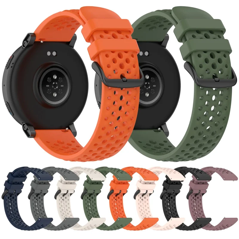 For Huami Amazfit Active Max Silicone Watch Strap Holes Design Breathable Sport Band - Orange