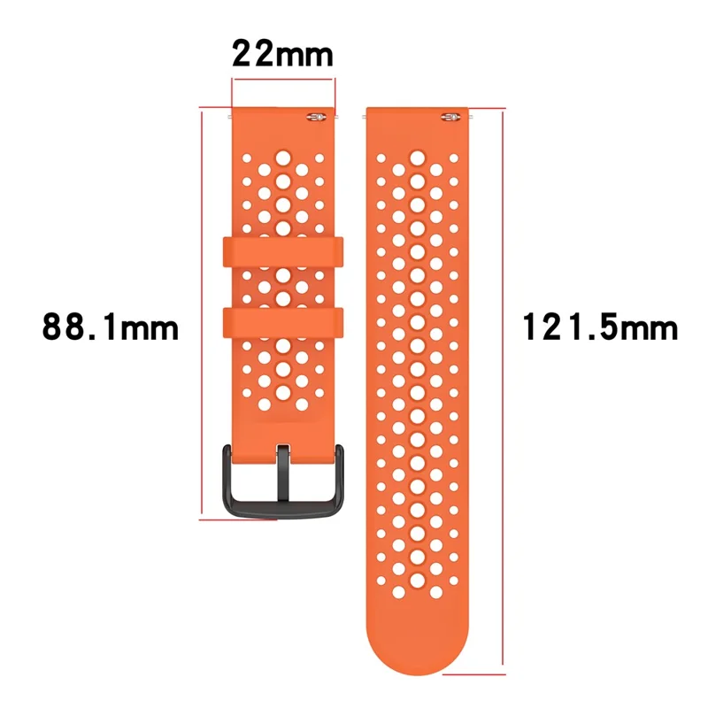 For Huami Amazfit Active Max Silicone Watch Strap Holes Design Breathable Sport Band - Orange