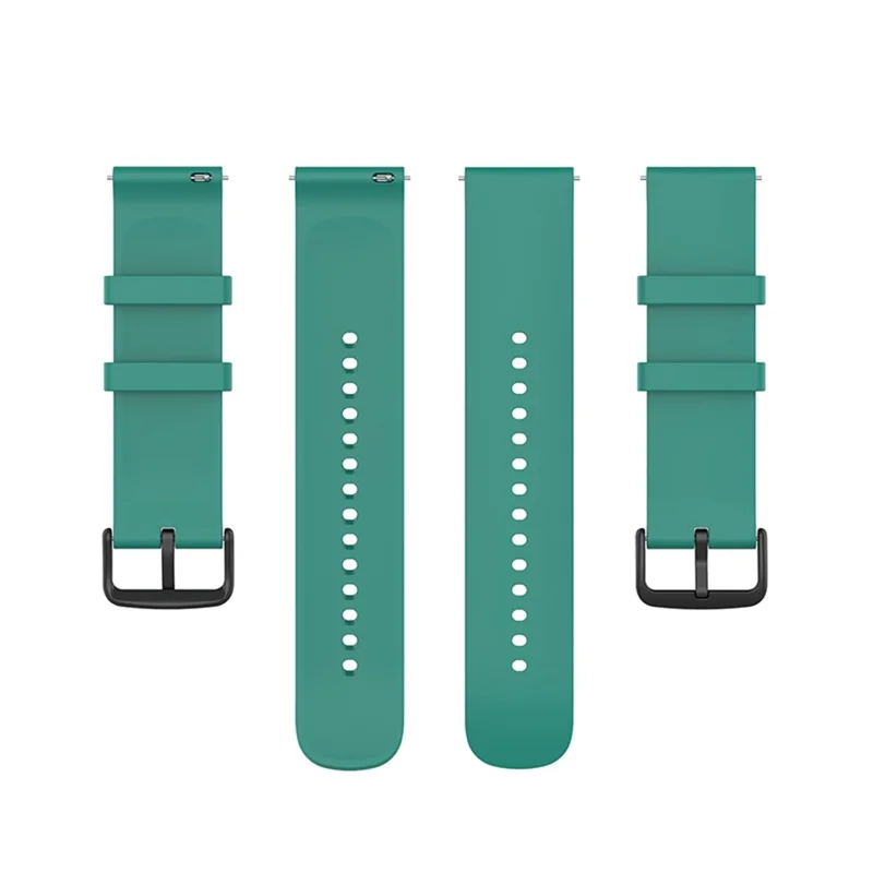 Soft Silicone Adjustable Smart Watch Band Replacement Strap 20mm for Samsung Galaxy Watch 5 / Watch 5 Pro  / Watch4 Classic 46mm 42mm / Galaxy Watch4 44mm 40mm / Galaxy Watch3 41mm / Watch Active - Dark Green