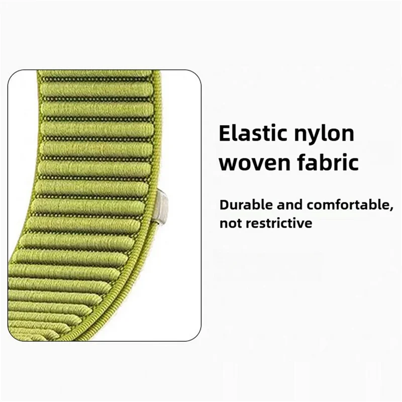 Woven Nylon Strap for Huawei Band 11 Pro  /  11 Magic Tape Watch Band Replacement Wristband - Green