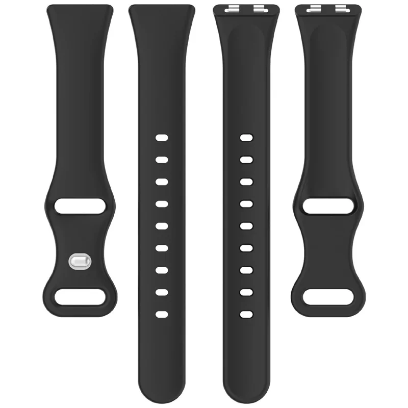 Silicone Watch Band for Huawei Band 11  /  11 Pro  /  11 NFC Wristband Multi-Hole Adjustable Replacement - Black