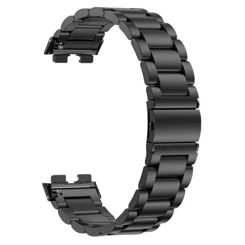 Watch Band for Huawei Band 11 / 11 Pro / 11 NFC / 11 Pro NFC Titanium Alloy 3-Bead Wrist Strap - Black