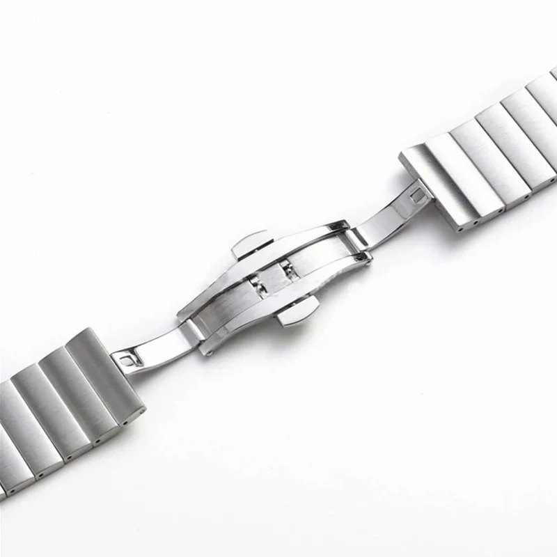Watch Band for Huawei Band 11 Pro NFC / 11 NFC / 11 Pro / 11 Butterfly Clasp Stainless Steel Strap - Silver