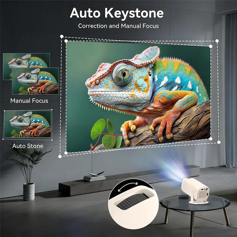 U5 Spielekonsole 2-in-1 Android 14 HD Projektor Allwinner H723 8K 200 Lumen Bildprojektionsgerät für Heimkino - EU-Stecker