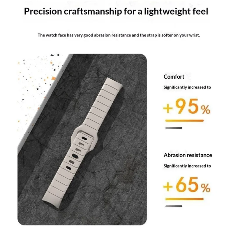 Adjustable Strap for Xiaomi Smart Watch Band 10  /  9  /  8 Armor Reverse T-Buckle Silicone Watch Band - White