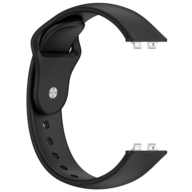 Silicone Watch Band for Huawei Band 11 / 11 Pro / 11 NFC / 11 Pro NFC Reverse Buckle Wrist Strap - Black