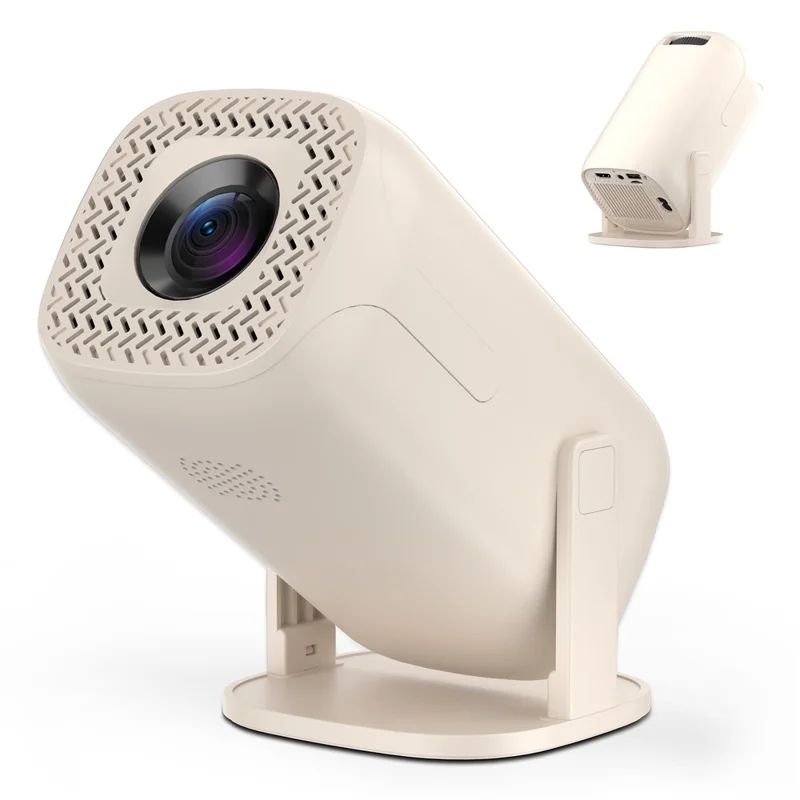 Mini-Beamer mit 2,1-Zoll-Bildschirm, 180 ANSI-Lumen, 8K-Decodierung, automatische Keystone-Korrektur, über 500 kostenlose Kanäle, Heimkino-Beamer – EU-Stecker