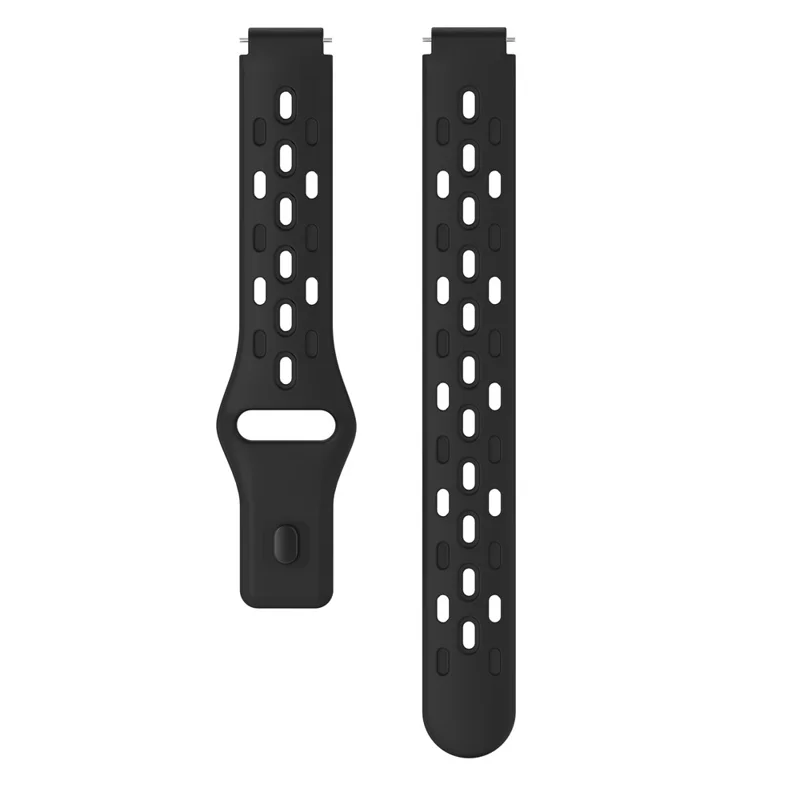 Watch Band for Huawei Band 11 Pro NFC / 11 NFC / 11 Pro / 11 Holes Design Silicone Wrist Strap - Black