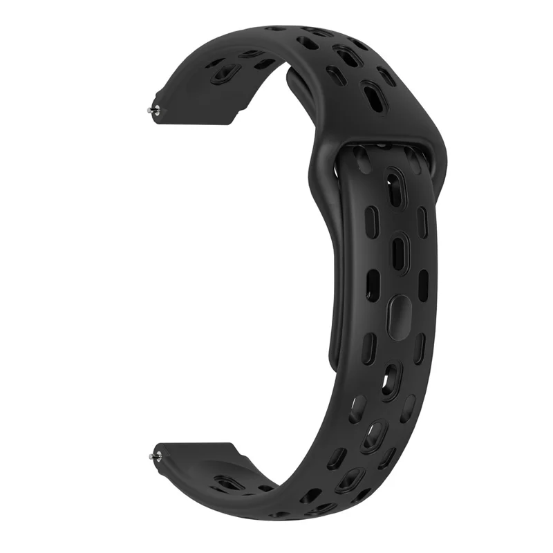 Watch Band for Huawei Band 11 Pro NFC / 11 NFC / 11 Pro / 11 Holes Design Silicone Wrist Strap - Black
