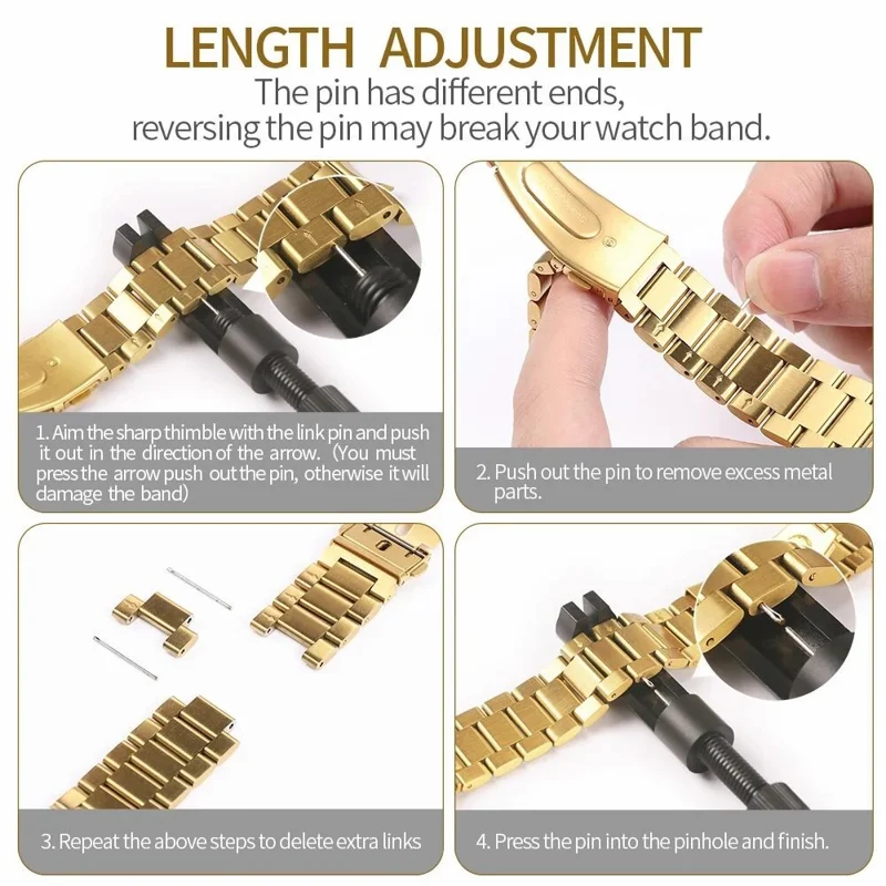 For Huami Amazfit Bip 5 Unity A2324 3-Bead Stainless Steel Strap with TPU Full Cover Watch Case and Removal Tool - Black