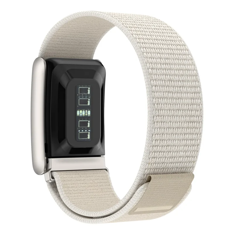 For WHOOP 5.0 Breathable Nylon Loop Band Magic Tape Adjustable Sports Watch Strap - Starlight