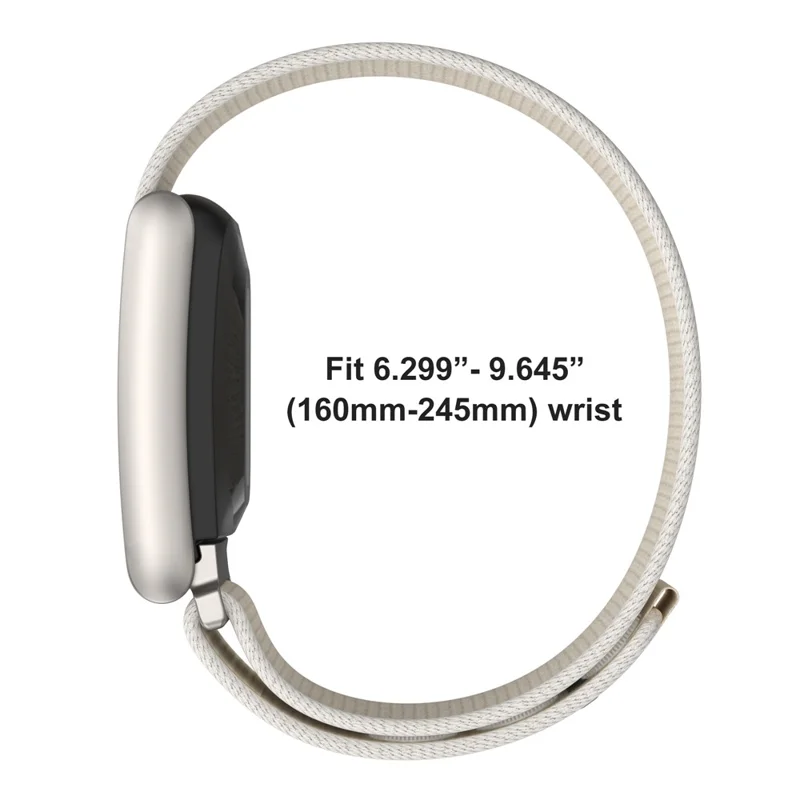 For WHOOP 5.0 Breathable Nylon Loop Band Magic Tape Adjustable Sports Watch Strap - Starlight